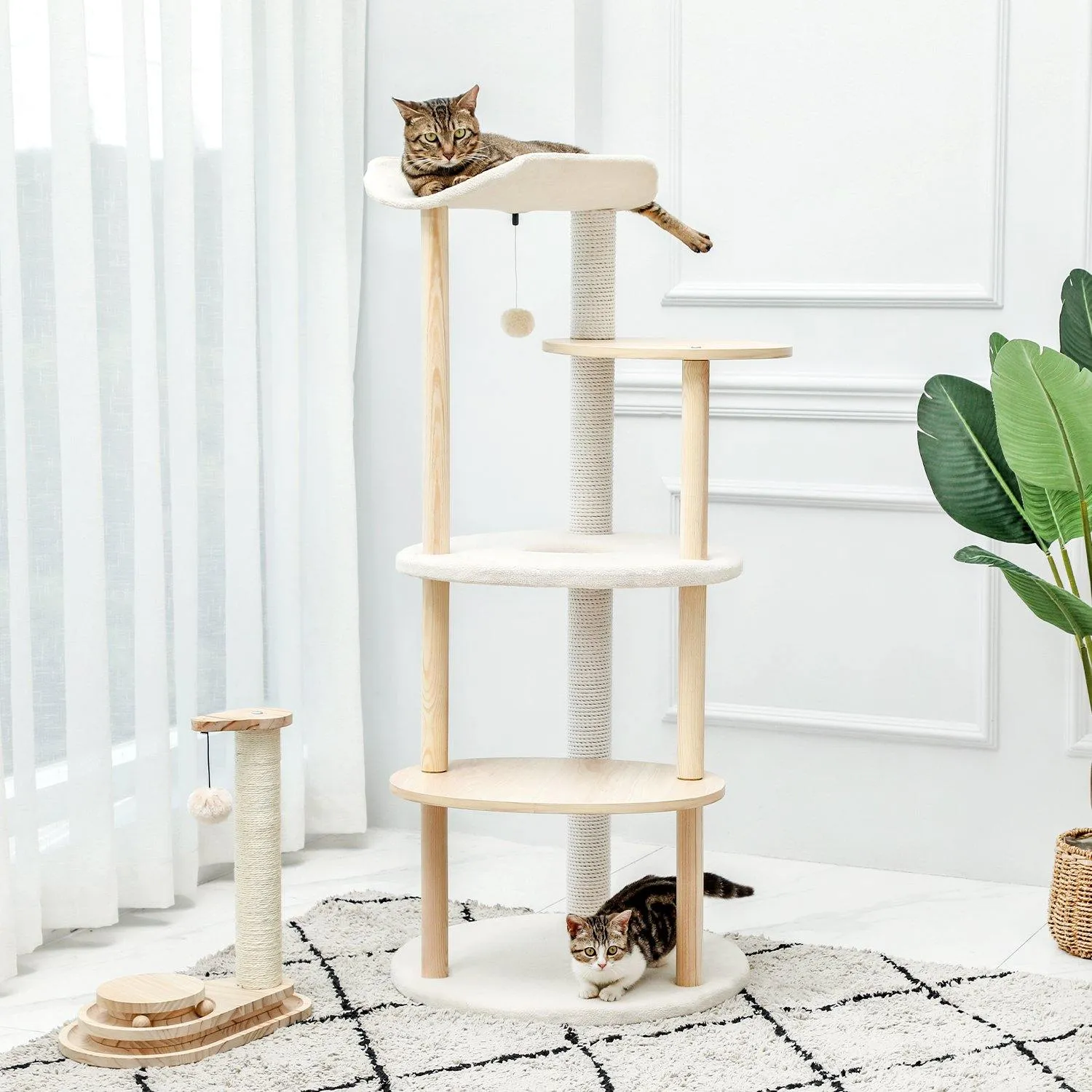 White Multi-Level Cat Tree