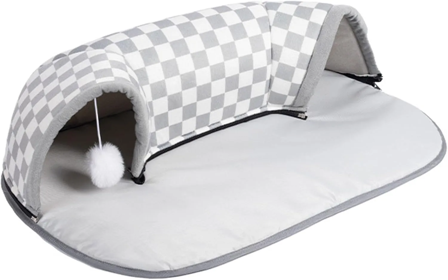 Winter Warm Cat Tunnel Bed Playing Hut Playground Kitty Training Top Pet Tunnel Interactive for Small Animals Ferrets Rabbit, M