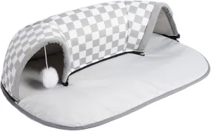 Winter Warm Cat Tunnel Bed Playing Hut Playground Kitty Training Top Pet Tunnel Interactive for Small Animals Ferrets Rabbit, M